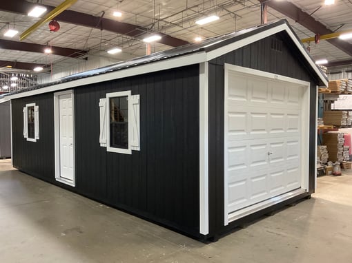 12'x28' Ranch Gable Wood Panel Garage