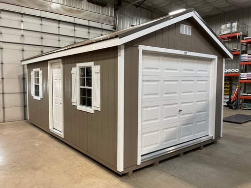 12'x20' Ranch Gable Wood Panel Garage