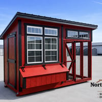 6'x12' Studio Chicken Coop Combo