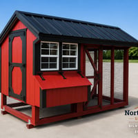 6'x10' Quaker Chicken Coop Combo