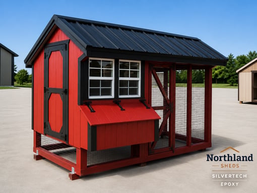 6'x10' Quaker Chicken Coop Combo