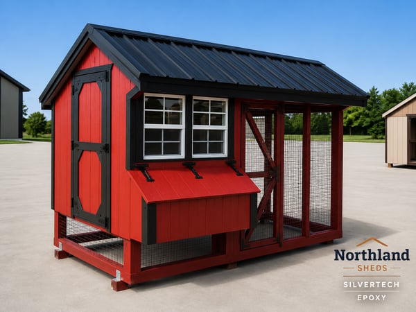 6'x10' Quaker Chicken Coop Combo