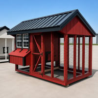 6'x10' Quaker Chicken Coop Combo