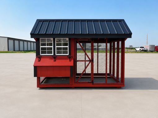 6'x10' Quaker Chicken Coop Combo