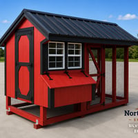 6'x10' Quaker Chicken Coop Combo