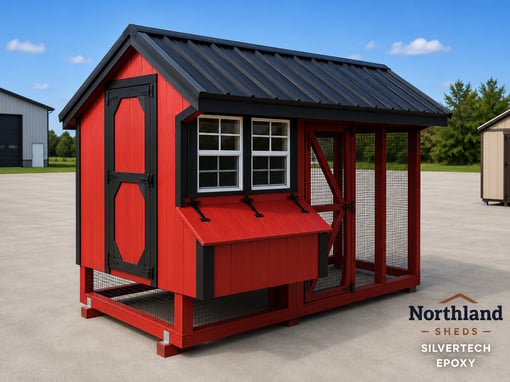 6'x10' Quaker Chicken Coop Combo