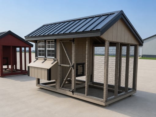 6'x10' Quaker Chicken Coop Combo