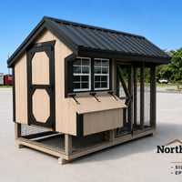 6'x10' Quaker Chicken Coop Combo