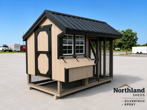 6'x10' Quaker Chicken Coop Combo