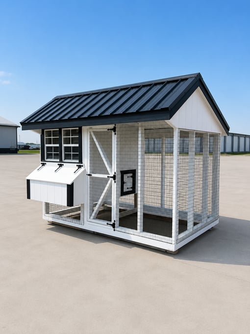 104659-1 6'x10' Quaker Chicken Coop Combo