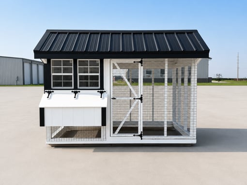 104659-2 6'x10' Quaker Chicken Coop Combo