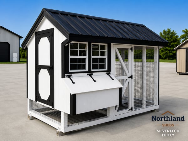 104659-E 6'x10' Quaker Chicken Coop Combo