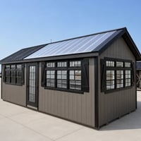 10'x24' Greenhouse & Shed Combo