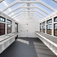 10'x24' Greenhouse & Shed Combo