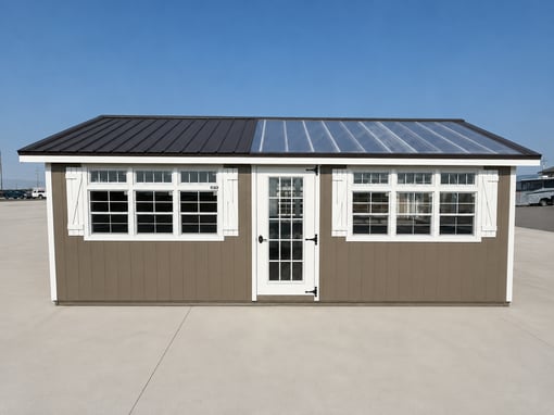 10'x24' Greenhouse Shed Combo