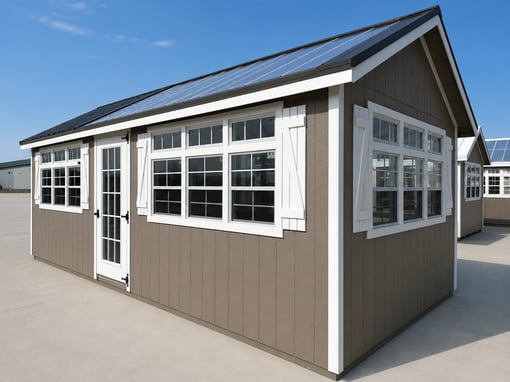 10'x24' Greenhouse Shed Combo