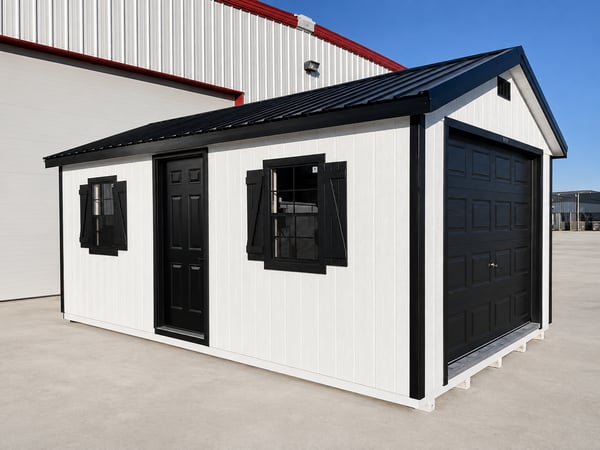 12'x20' Ranch Gable Wood Panel Garage