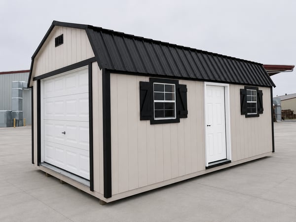 71554 12'x20' High Barn Wood Panel Garage