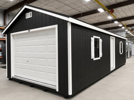 14'x32' Ranch Gable Wood Panel Garage