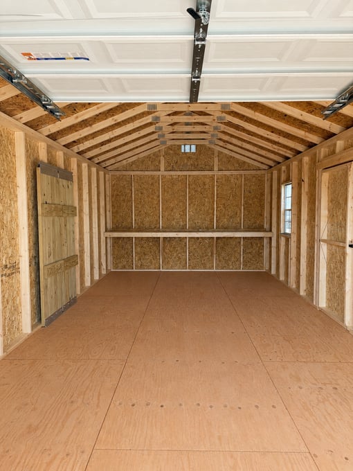 12'x16' Economy Ranch Wood Panel Garage