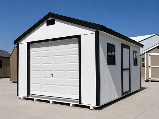 12'x16' Economy Ranch Wood Panel Garage