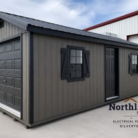 12'x24' Ranch Gable Wood Panel Garage