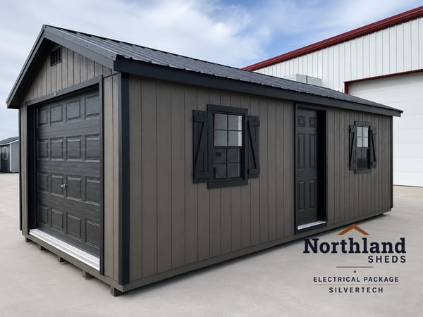 12'x24' Ranch Gable Wood Panel Garage