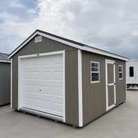 12'x16' Economy Ranch Wood Panel Garage