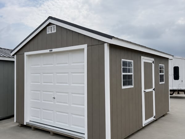 12'x16' Economy Ranch Wood Panel Garage