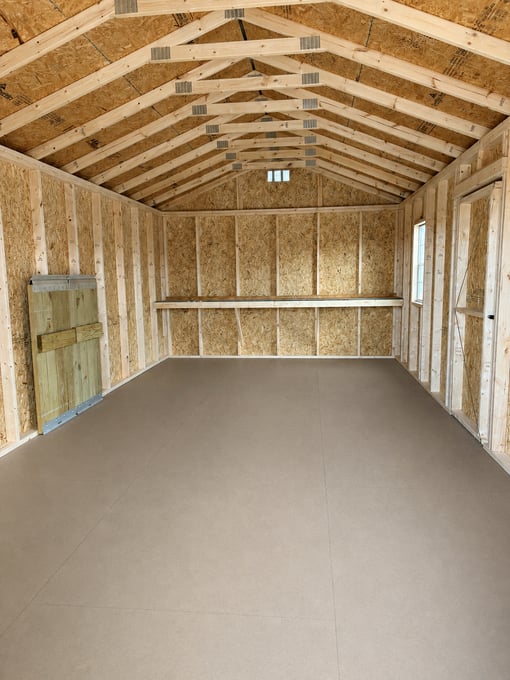 12'x24' Economy Ranch Gable Wood Shed