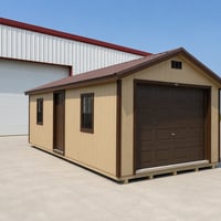 12'x24' Ranch Gable Wood Panel Garage
