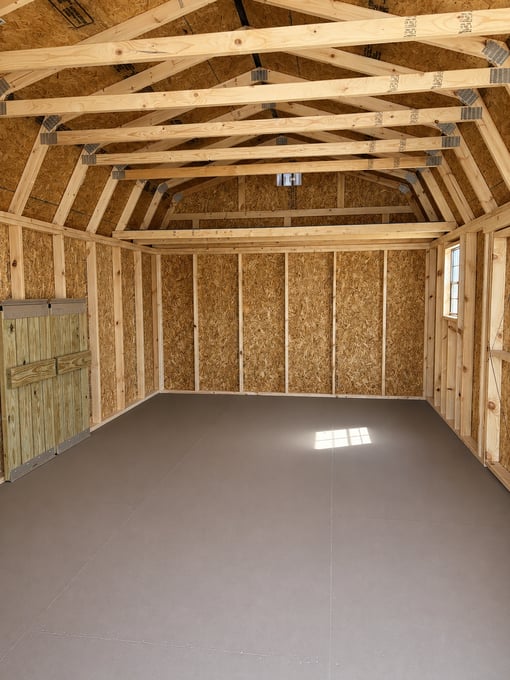 12'x20' Economy High Barn Wood Shed