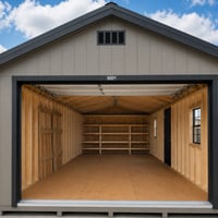 14'x32' Ranch Gable Wood Panel Garage