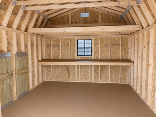 12'x16' High Barn Wood Panel Shed