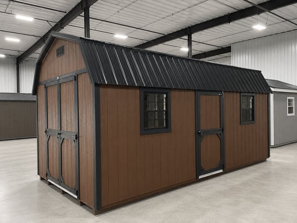10'x20' High Barn Wood Panel Shed