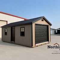 12'x24' Ranch Gable Wood Panel Garage