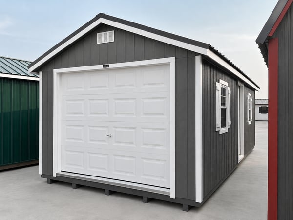 12'x24' Ranch Gable Wood Panel Garage