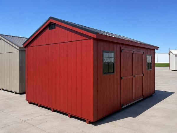 12'x16' Economy Ranch Gable Wood Shed