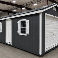 12'x24' Ranch Gable Wood Panel Garage