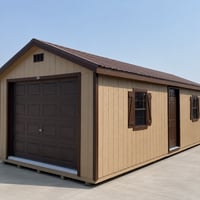 12'x28' Ranch Gable Wood Panel Garage