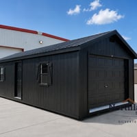 14'x32' Ranch Gable Wood Panel Garage