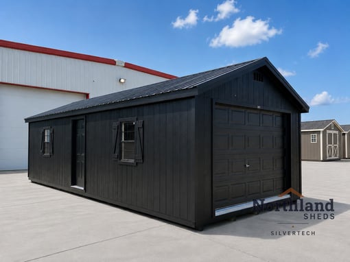 14'x32' Ranch Gable Wood Panel Garage