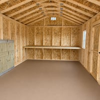 12'x20' Economy Ranch Gable Wood Shed