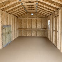 12'x24' Economy Ranch Gable Wood Shed