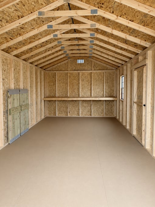 12'x24' Economy Ranch Gable Wood Shed
