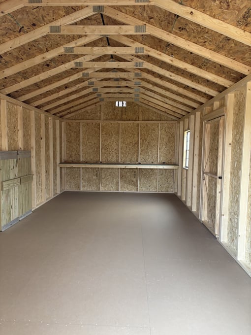 12'x24' Economy Ranch Gable Wood Shed