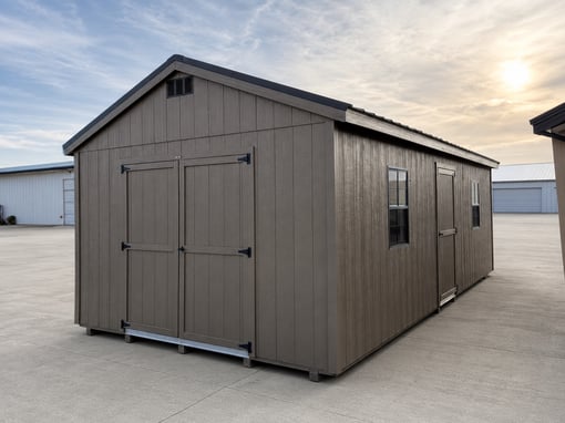 12'x24' Economy Ranch Gable Wood Shed