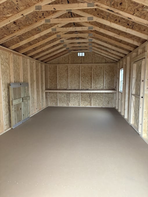 12'x24' Economy Ranch Gable Wood Shed