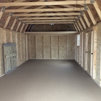 12'x24' Economy High Barn Wood Shed