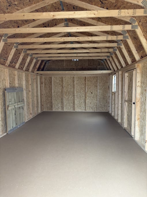 12'x24' Economy High Barn Wood Shed